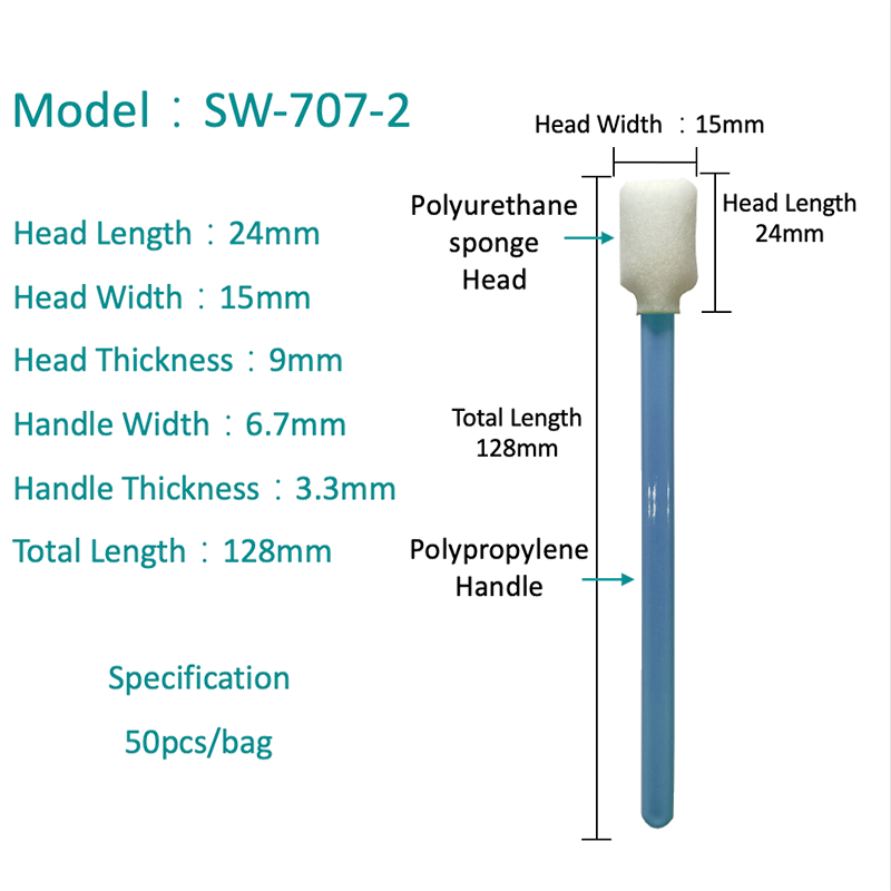 SW-707-2 SWAB CLEANROOM BEAD SPONGE SPONGE برای چاپگر