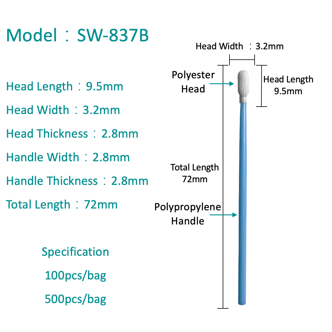 SW-837B اسید و پلی استر قلیایی سواب