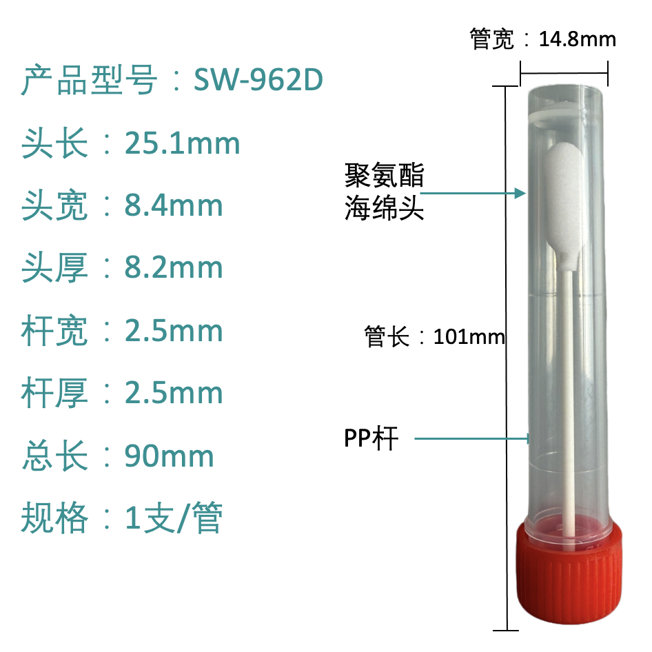 سواب تمیز کردن دقیق SW-962D (نوک فوم پلی اورتان)